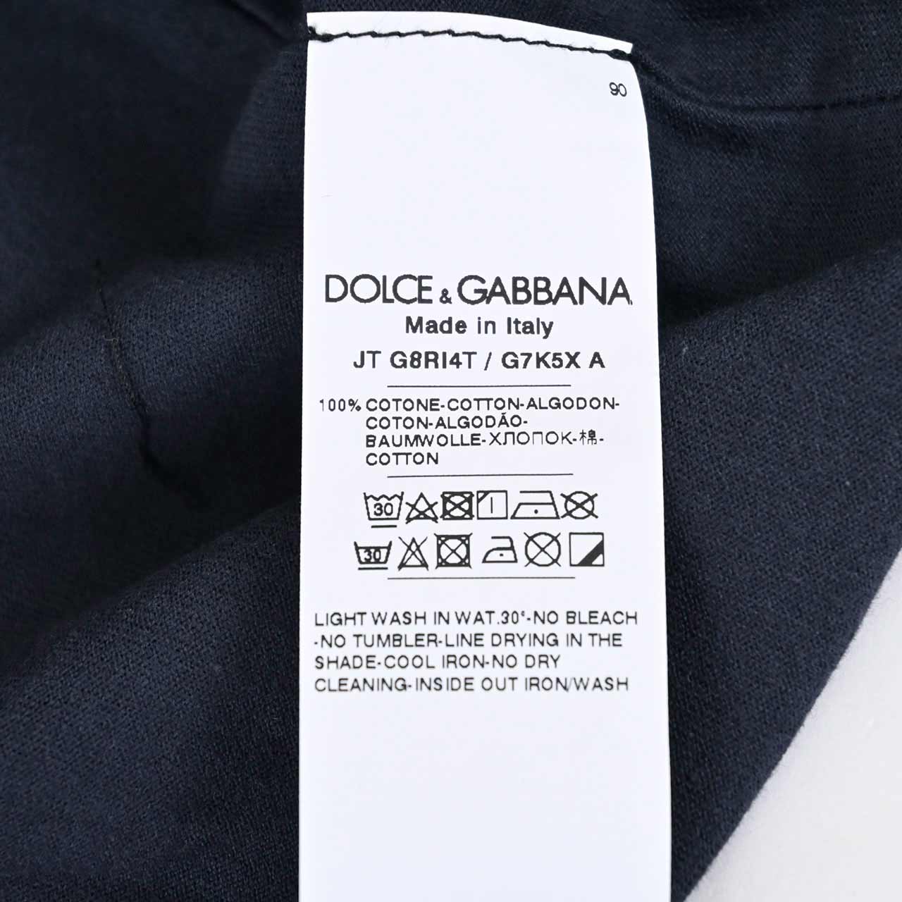 ドルチェ&ガッバーナ DOLCE&GABBANA Tシャツ G8RI4T G7K5X B0665 ブラック 2024SS メンズ