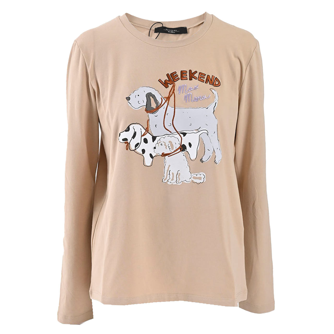 ★ウィークエンド マックスマーラ WEEKEND MAXMARA クルーネック長袖Tシャツ OPACO 59460126 004 ベージュ 2024AW レディース