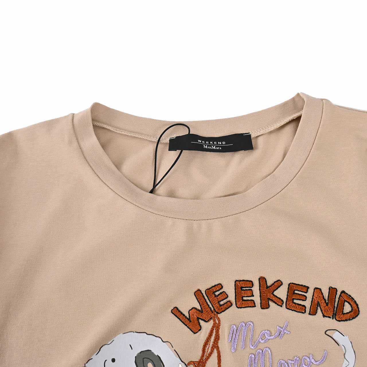★ウィークエンド マックスマーラ WEEKEND MAXMARA クルーネック長袖Tシャツ OPACO 59460126 004 ベージュ 2024AW レディース
