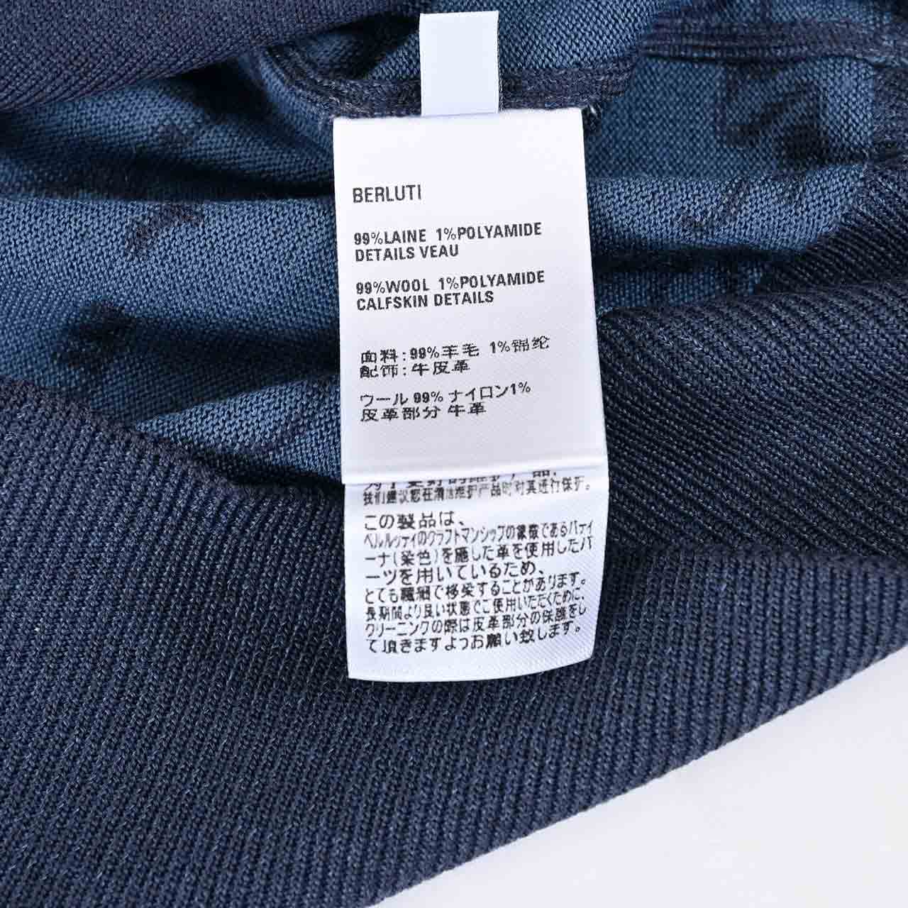 ★ベルルッティ BERLUTI ジップアップパーカー YWBG 47N KNITWEA R27KZL01 001 47N ネイビー メンズ