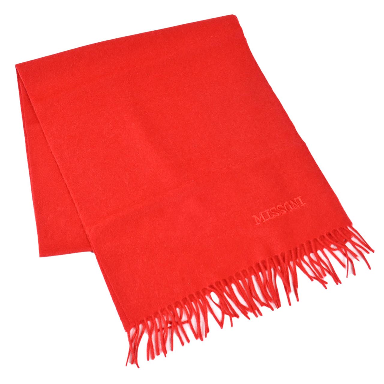 ミッソーニ MISSONI マフラー Cashmere100% Plain Muffler 6345 3 レッド メンズ レディース