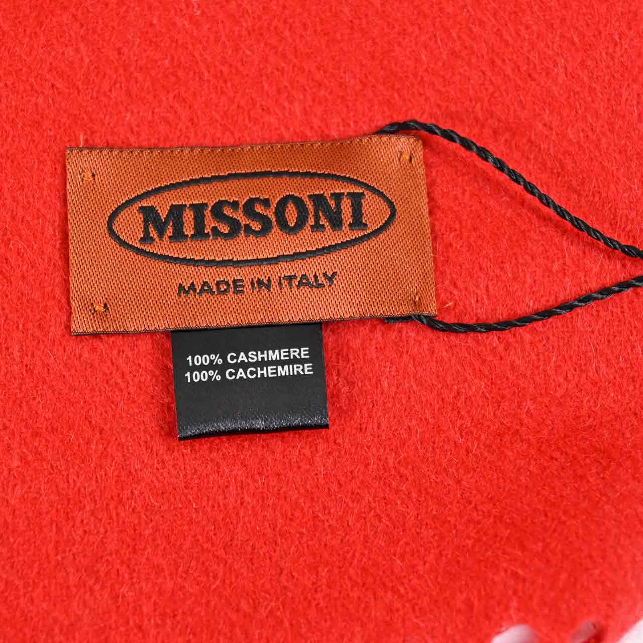 ミッソーニ MISSONI マフラー Cashmere100% Plain Muffler 6345 3 レッド メンズ レディース