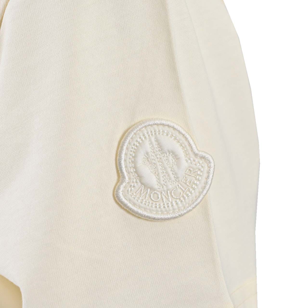 ★モンクレール MONCLER クルーネック半袖Tシャツ MANICA CORTA 89AIJ 8C000 21 034 クリーム 2024SS レディース