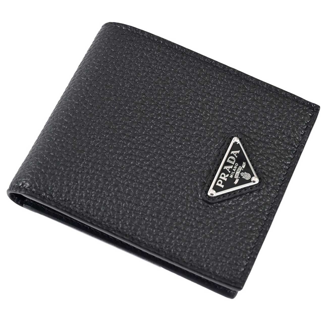 ★プラダ PRADA 折財布 2MO513 2E54 F0002 ブラック 2024SS メンズ レディース