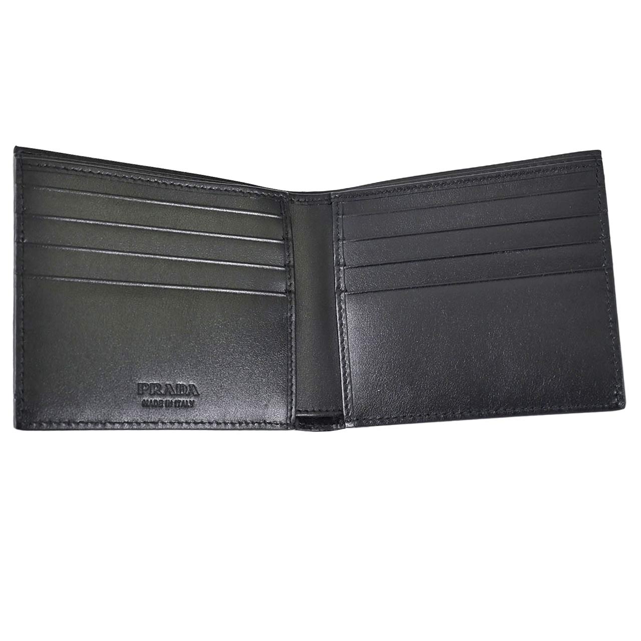★プラダ PRADA 折財布 2MO513 2E54 F0002 ブラック 2024SS メンズ レディース