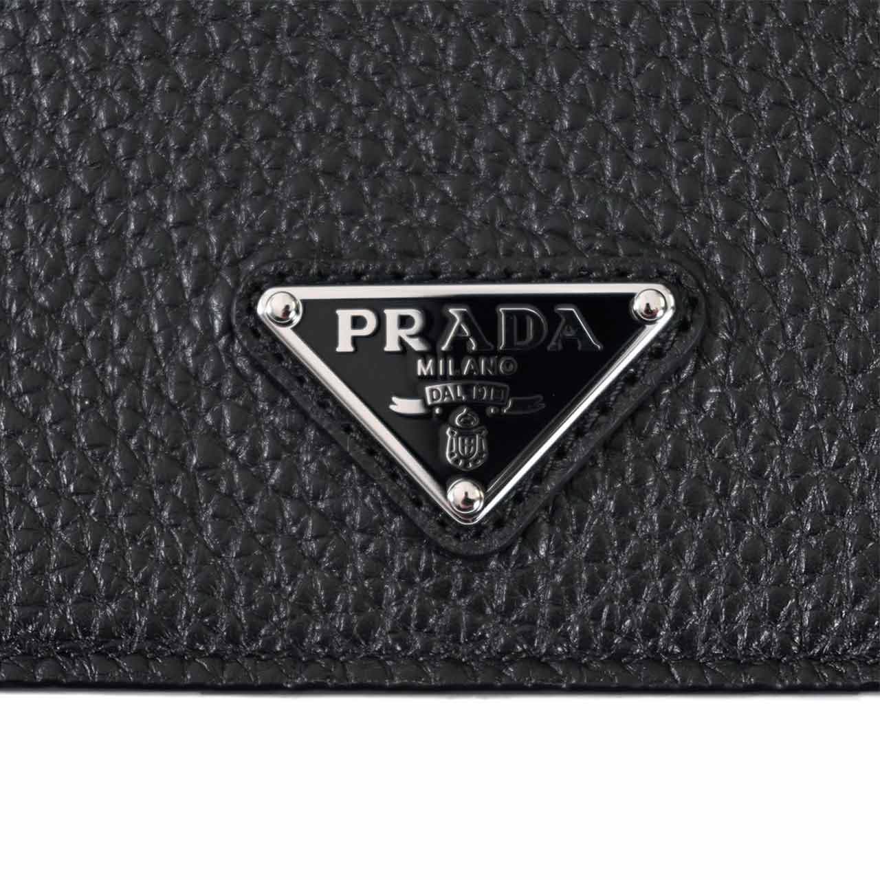 ★プラダ PRADA 折財布 2MO513 2E54 F0002 ブラック 2024SS メンズ レディース