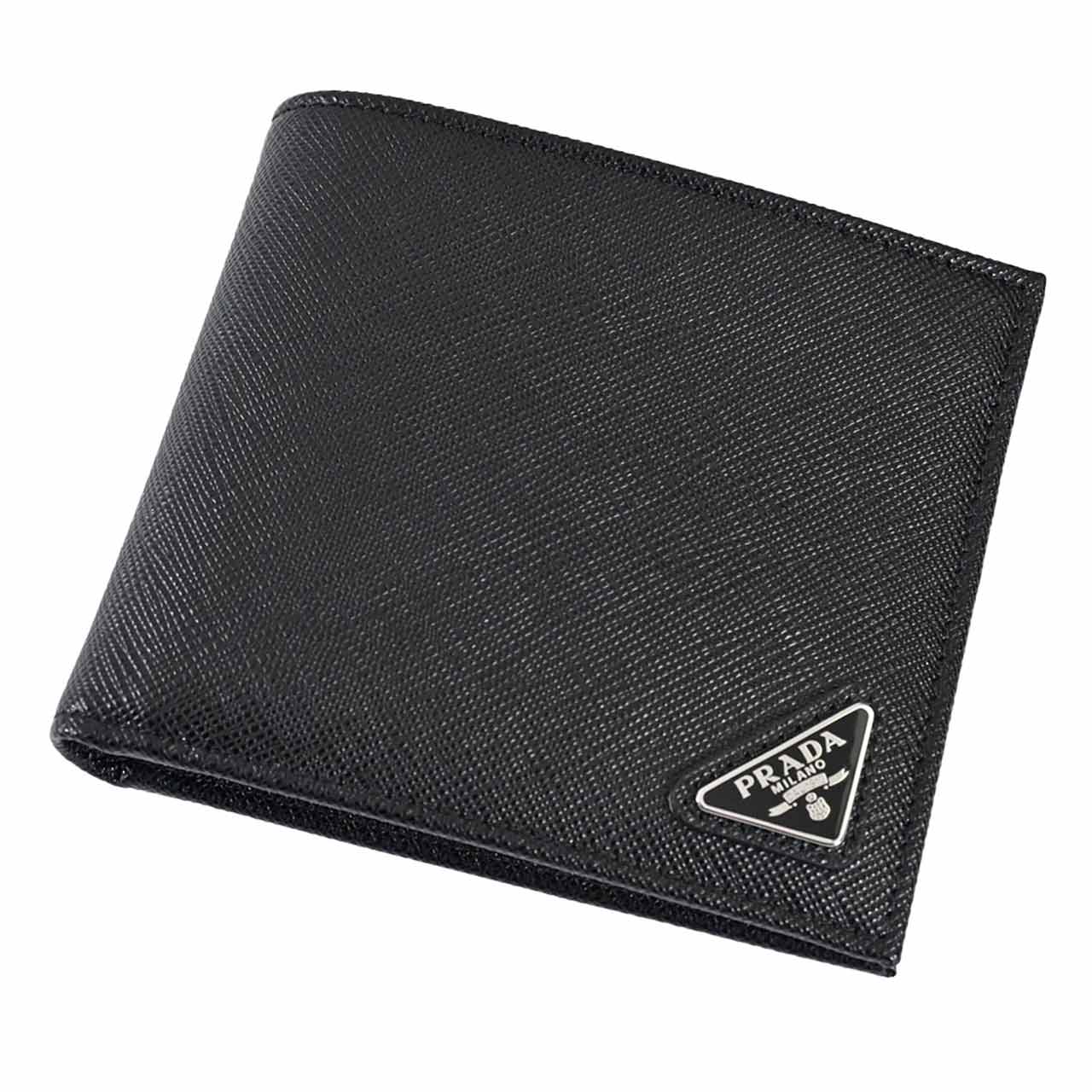 ★プラダ PRADA 折財布 2MO513 QHH F0002 ブラック 2024SS メンズ レディース