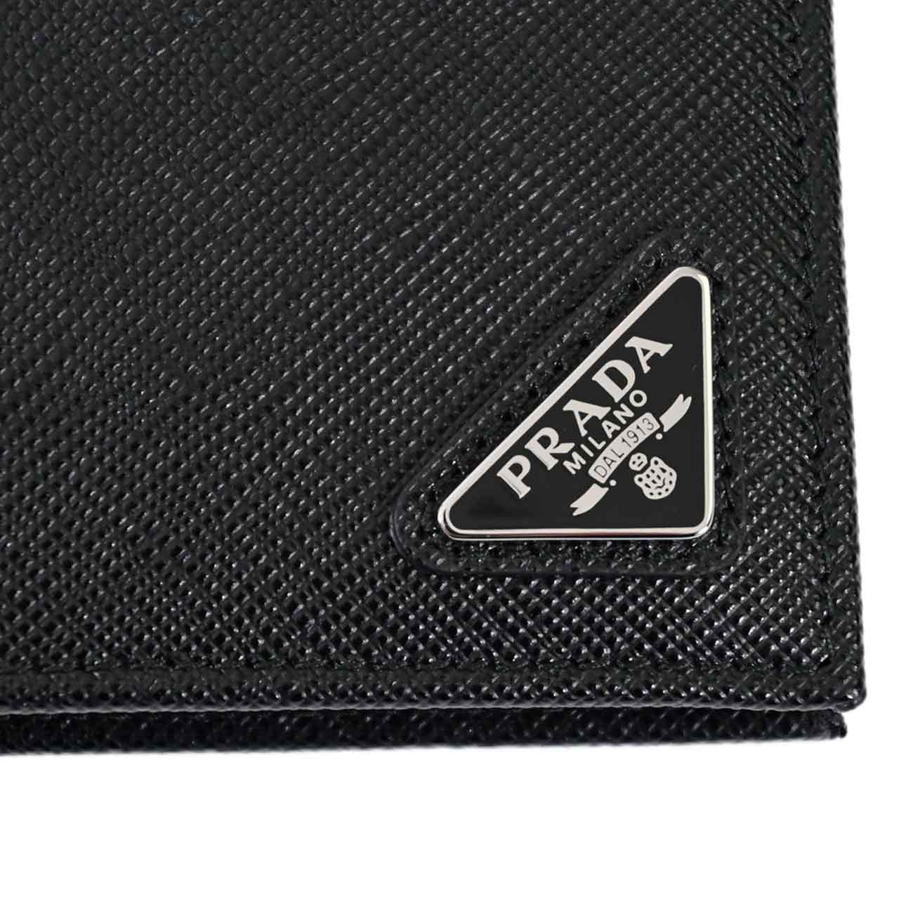 ★プラダ PRADA 折財布 2MO513 QHH F0002 ブラック 2024SS メンズ レディース