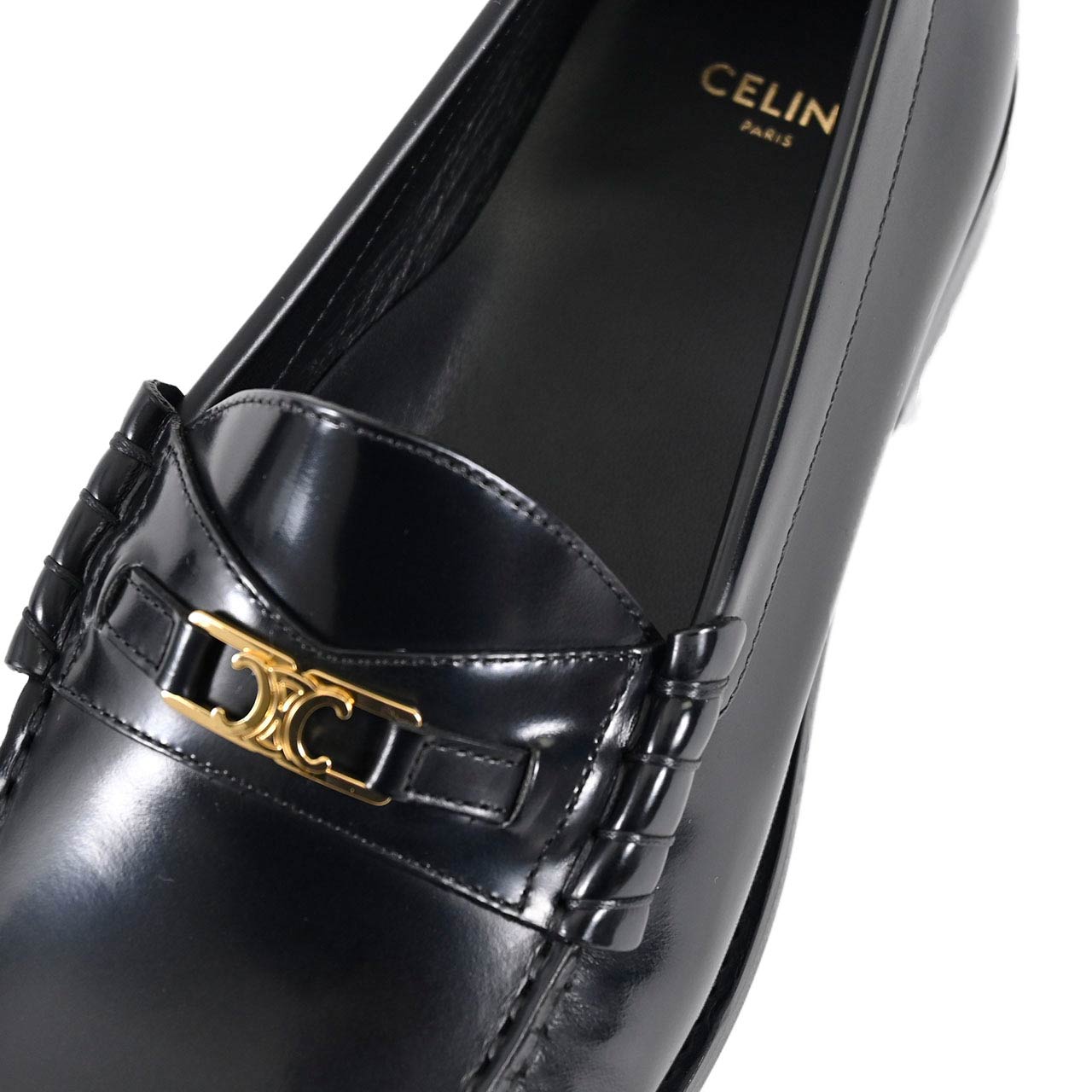 ★セリーヌ CELINE ローファー ルコ トリオンフ 334773602C ブラック メンズ
