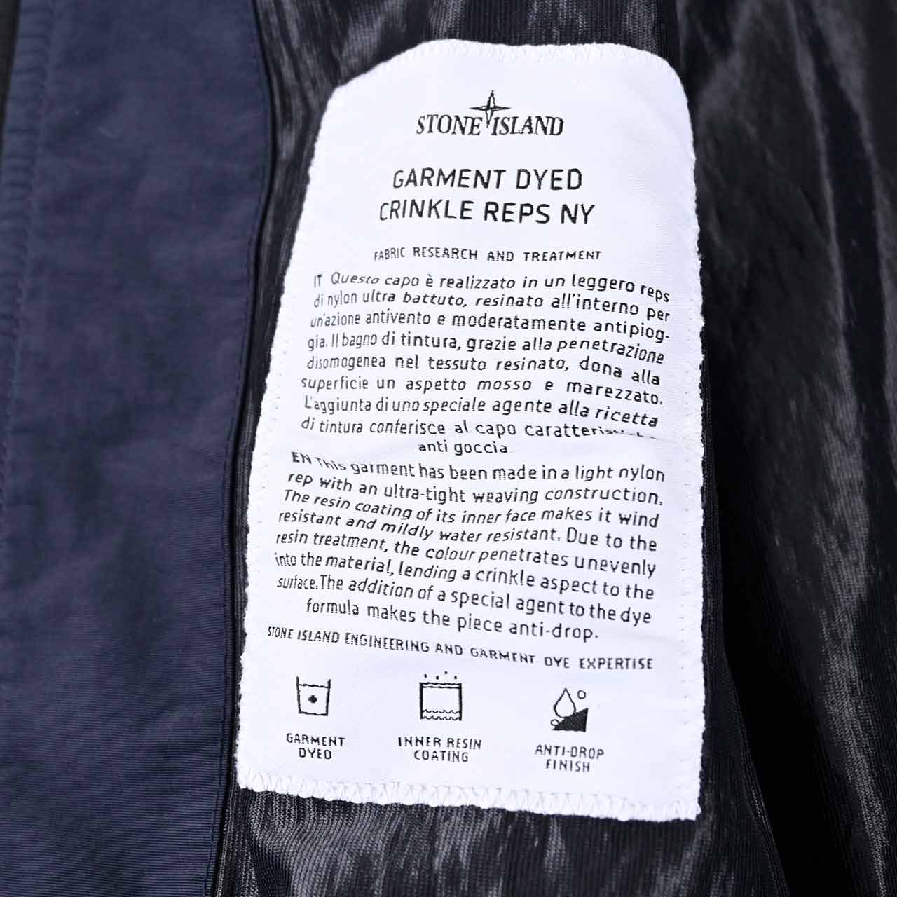 ★ストーン アイランド STONE ISLAND ジャケット 154100037 S0A23 V0020 ブラック 2024AW メンズ