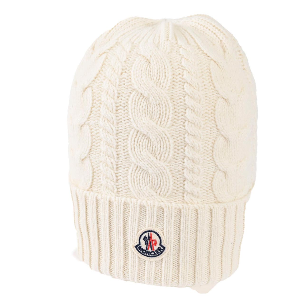 ★モンクレール MONCLER ニット帽 9Z70300 A9328 ホワイト メンズ レディース