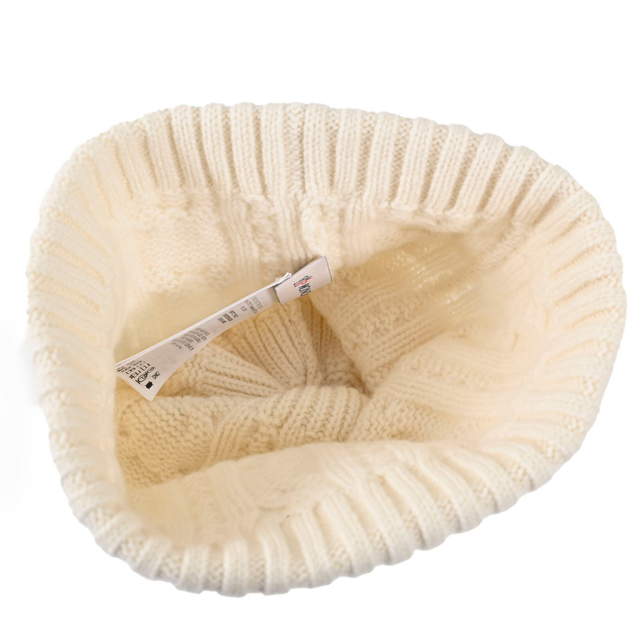 ★モンクレール MONCLER ニット帽 9Z70300 A9328 ホワイト メンズ レディース