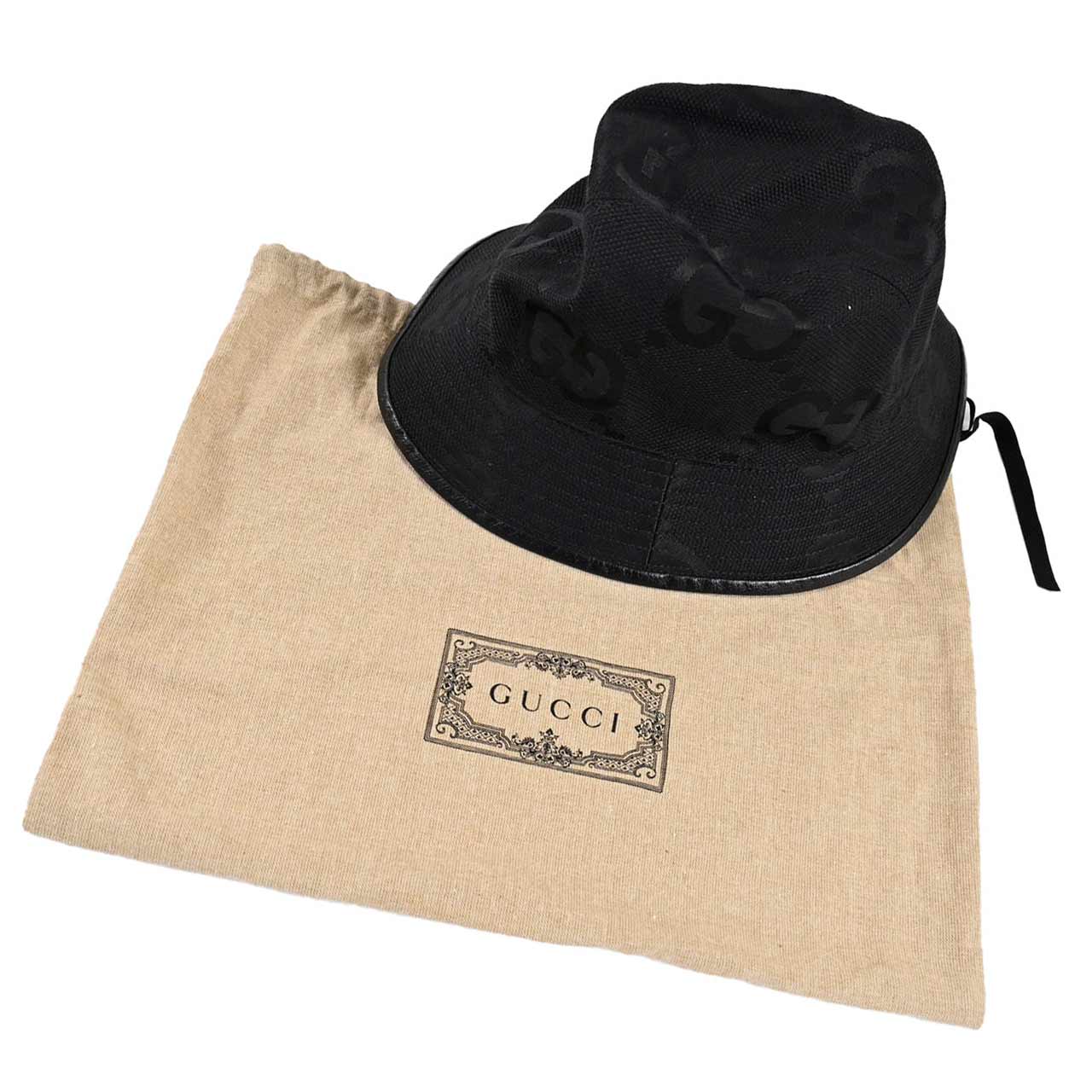 ★グッチ GUCCI ハット 727563 4HAVS 1060 ブラック メンズ レディース