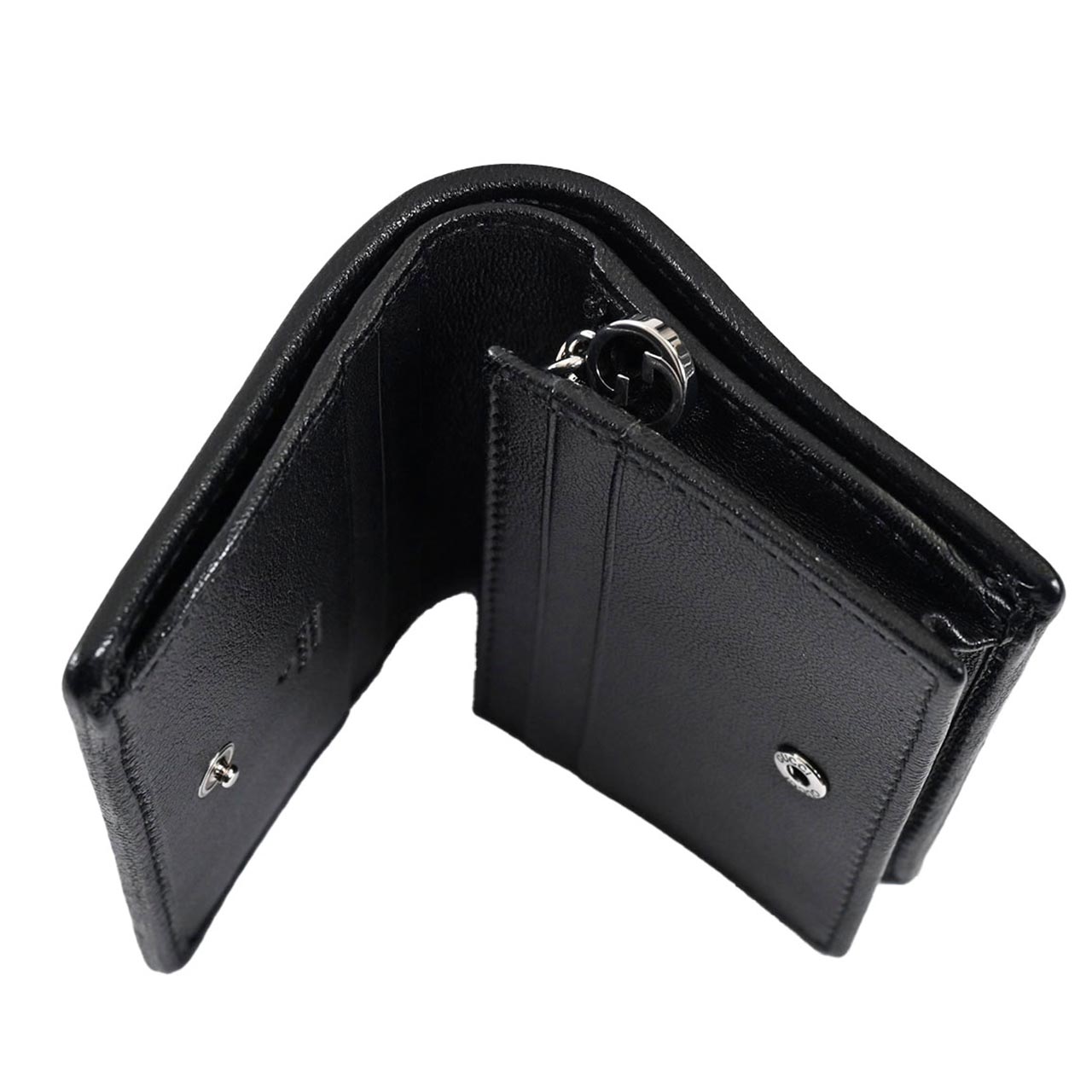 ★グッチ GUCCI 折財布 760317 AACP7 1000 ブラック メンズ レディース