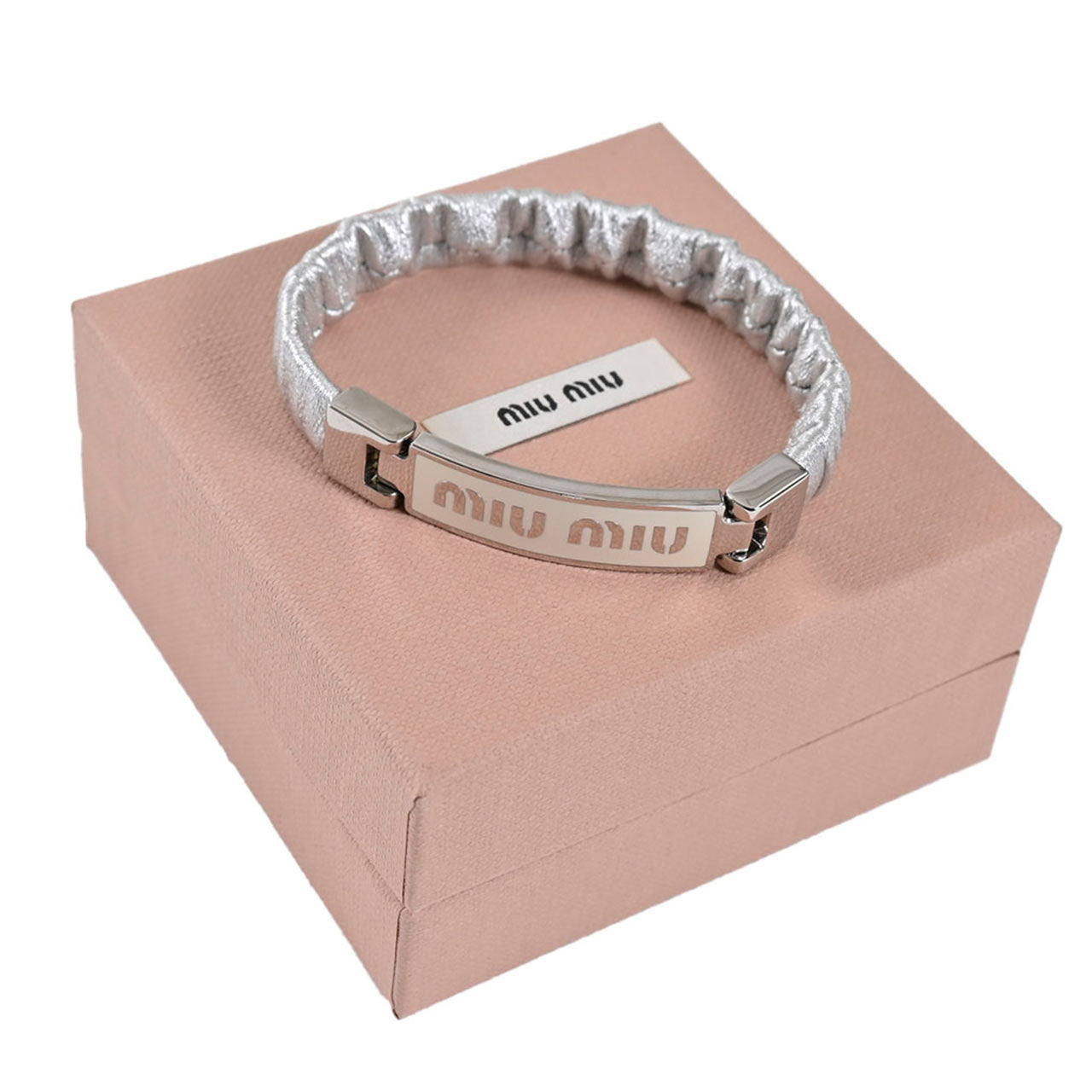 ★ミュウミュウ MIUMIU ブレスレット 5IB425 2F32 01 ARGENTO シルバー レディース