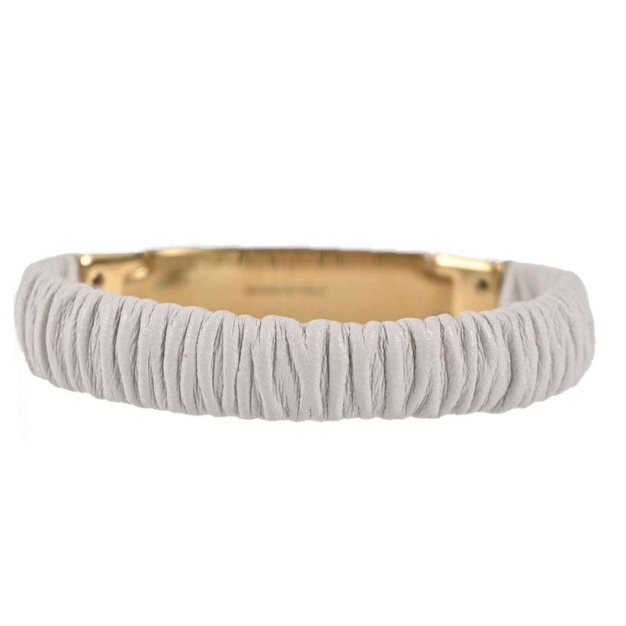 ★ミュウミュウ MIUMIU ブレスレット 5IB425 2F32 01 BIANCO ホワイト レディース