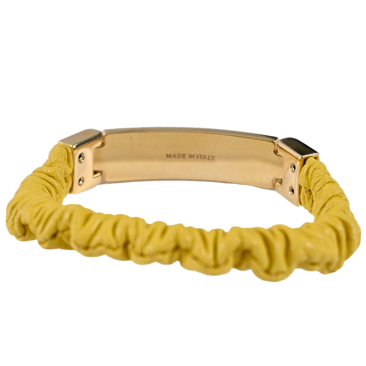 ★ミュウミュウ MIUMIU ブレスレット 5IB425 2F32 01 PIRITE イエロー レディース