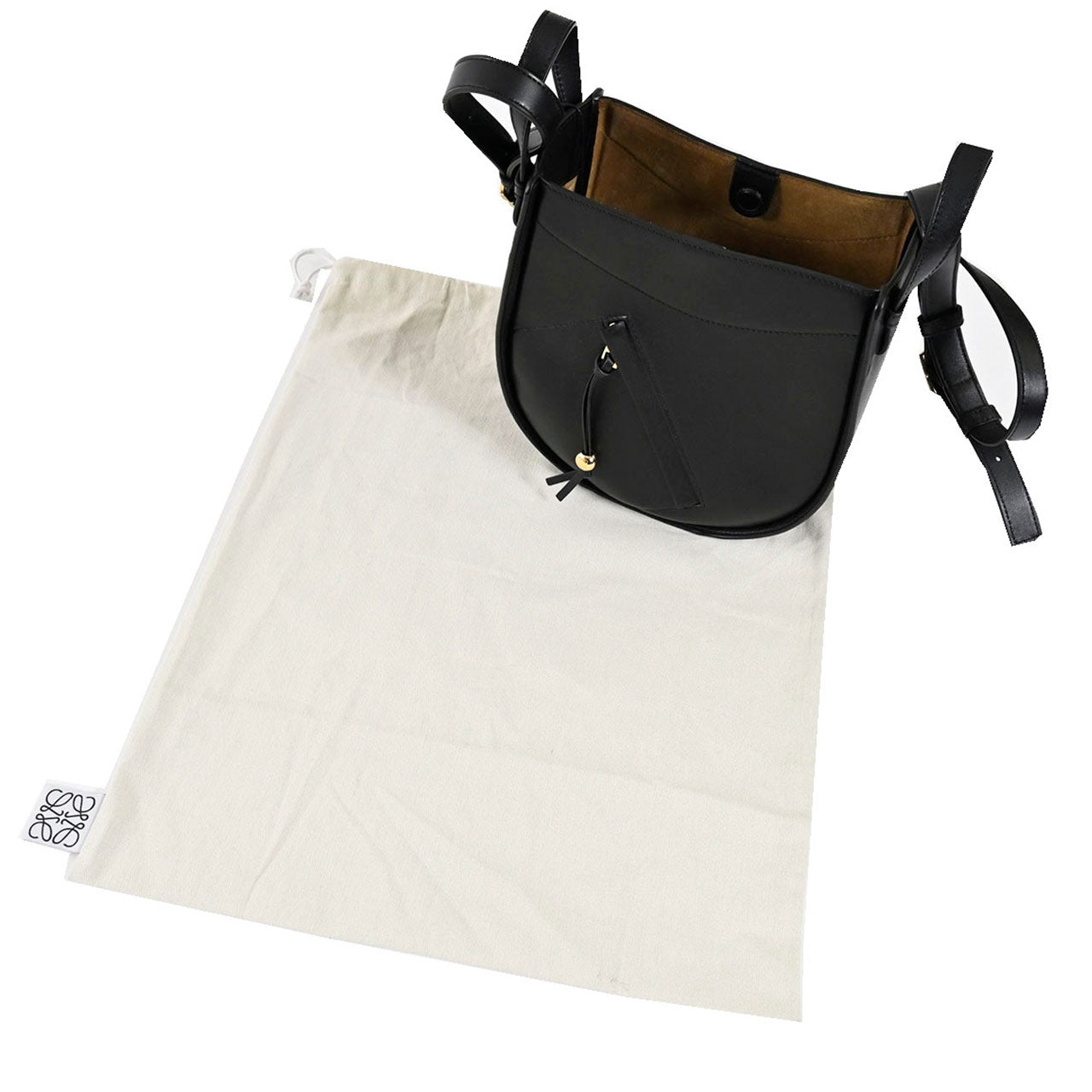 ★ロエベ LOEWE ショルダーバッグ ハンモック スライス A538HHSX01 1100 ブラック 2025SS レディース