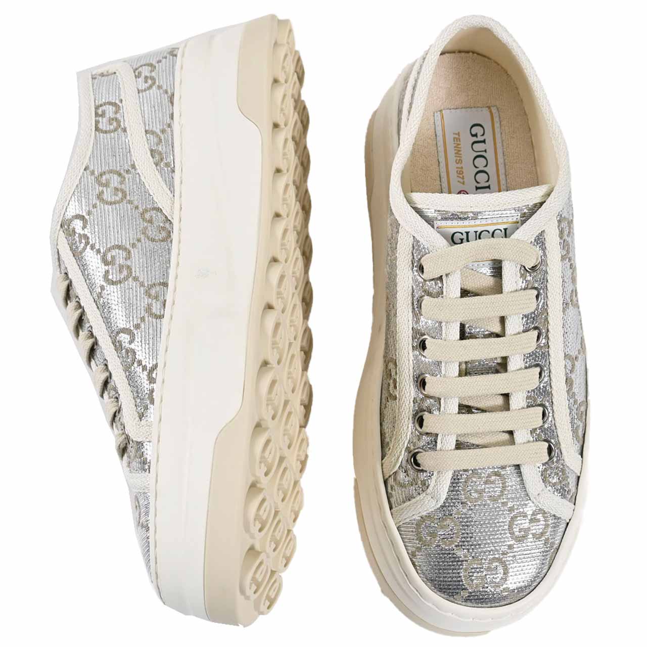 ★グッチ GUCCI スニーカー 746766 FAD9W8146 シルバー レディース