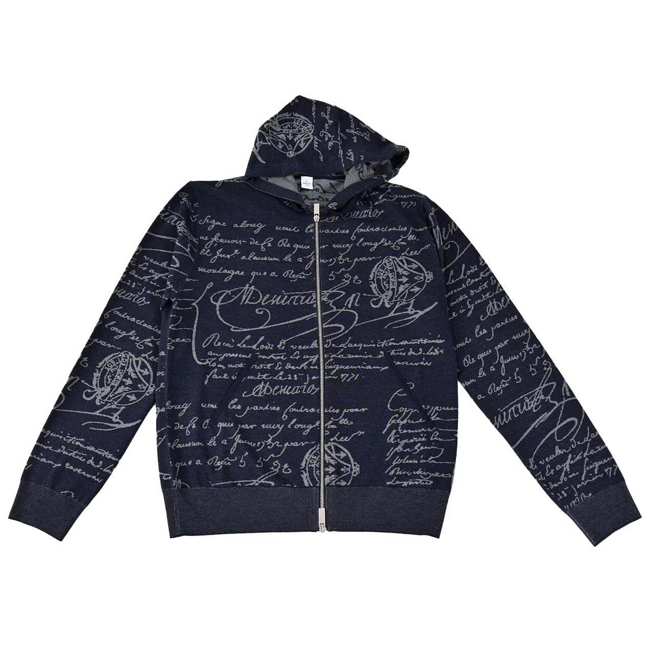 ★ベルルッティ BERLUTI ジップアップパーカー R28KZL01 001 28F ネイビー 2025SS メンズ