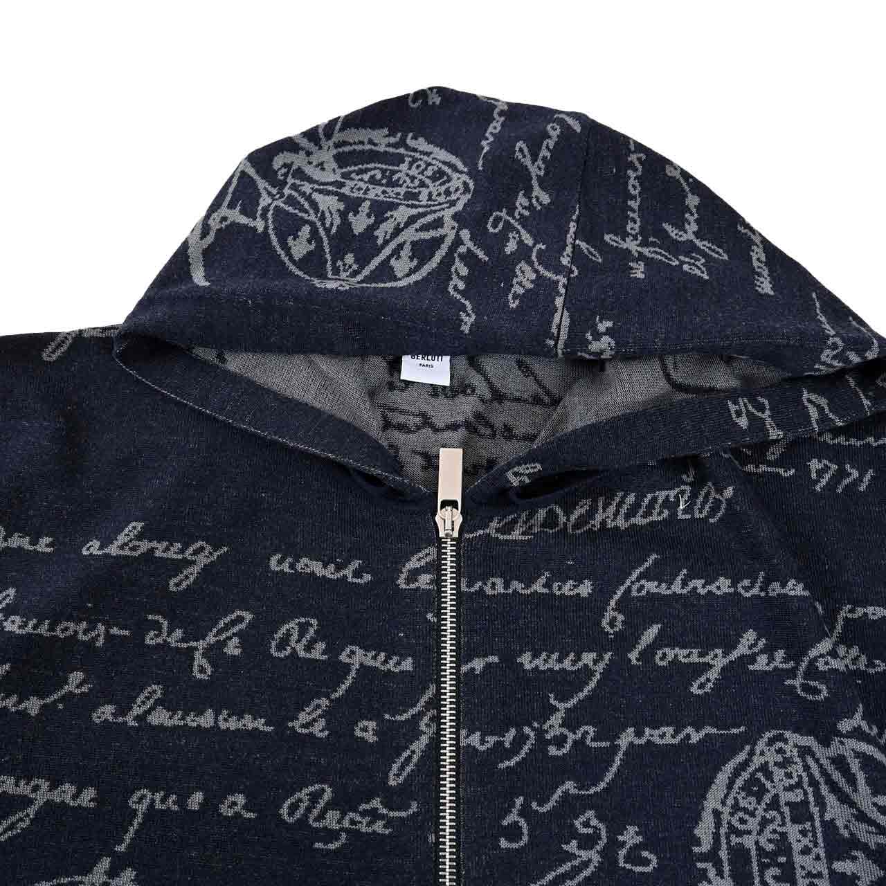 ★ベルルッティ BERLUTI ジップアップパーカー R28KZL01 001 28F ネイビー 2025SS メンズ