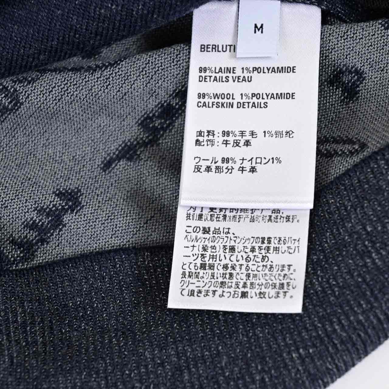 ★ベルルッティ BERLUTI ジップアップパーカー R28KZL01 001 28F ネイビー 2025SS メンズ