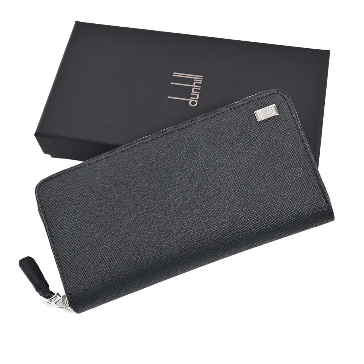 ★ダンヒル DUNHILL ラウンドファスナー長財布 23F2P15PS 001R ブラック メンズ