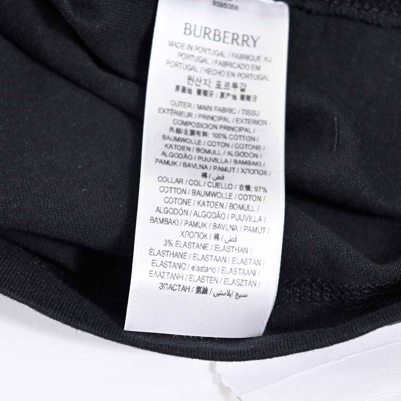 ★バーバリー BURBERRY Tシャツ 8095058 HS24 MW FO A1189 ブラック 2025年春夏 メンズ
