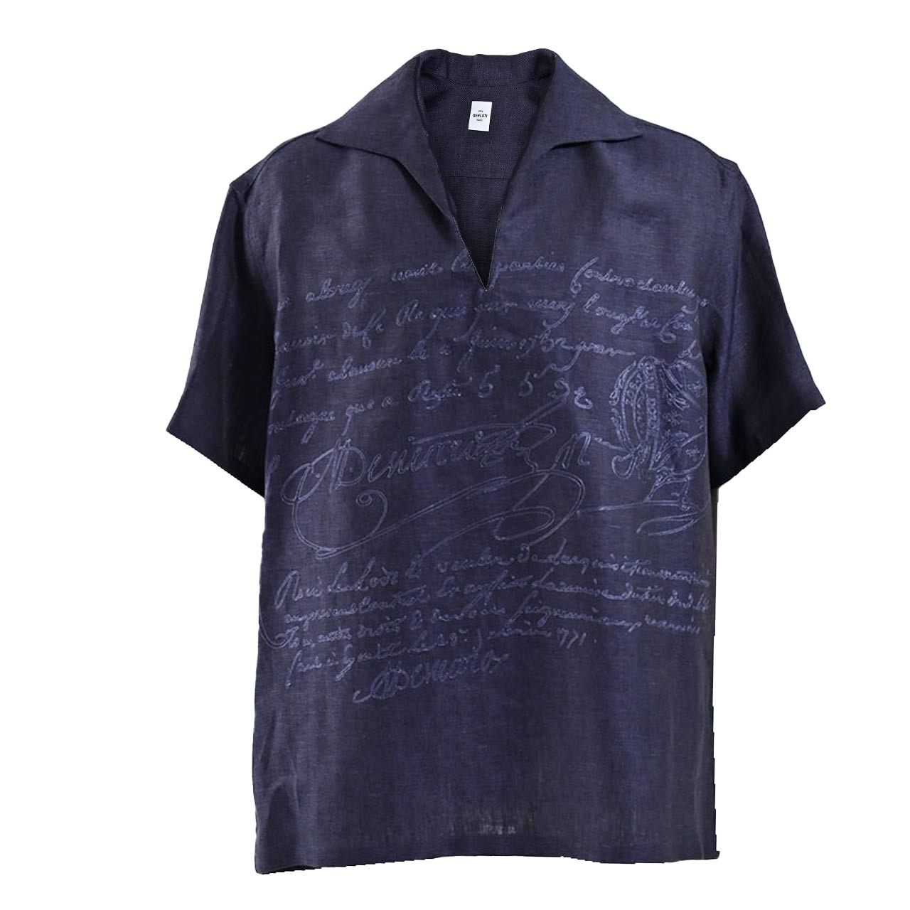 ★ベルルッティ BERLUTI 半袖シャツ R28HCS110 001 55N ブルー 2025SS メンズ