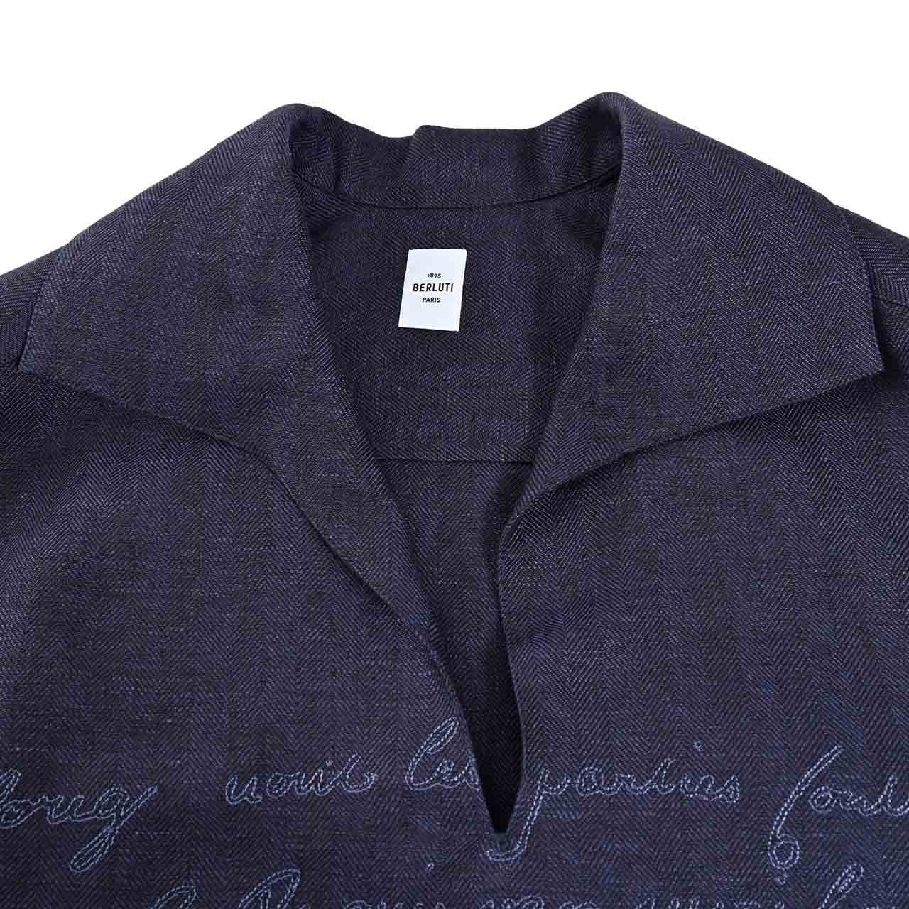 ★ベルルッティ BERLUTI 半袖シャツ R28HCS110 001 55N ブルー 2025SS メンズ