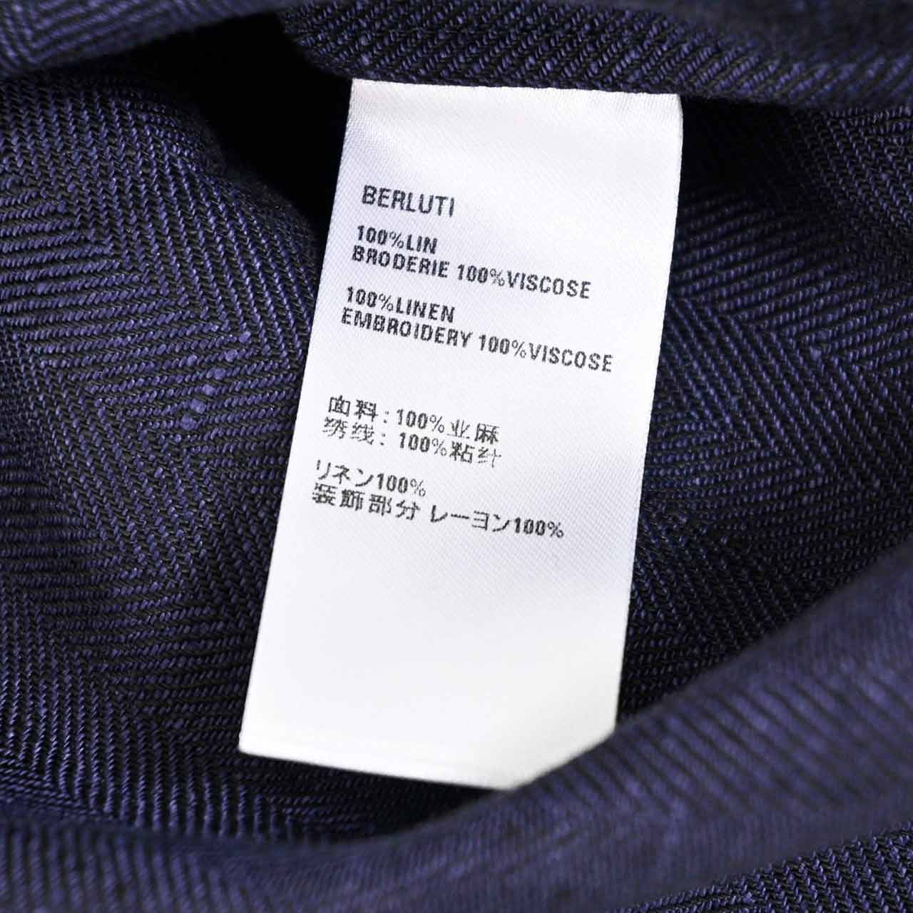★ベルルッティ BERLUTI 半袖シャツ R28HCS110 001 55N ブルー 2025SS メンズ