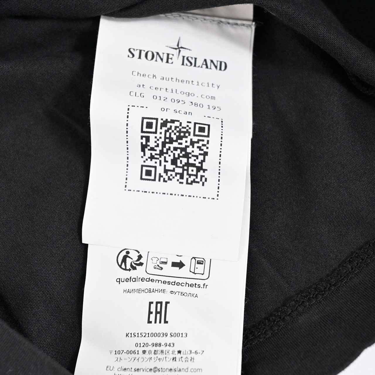 ★ストーン アイランド STONE ISLAND Tシャツ K1S15 2100039 S0013 V0029 ブラック 2025SS メンズ