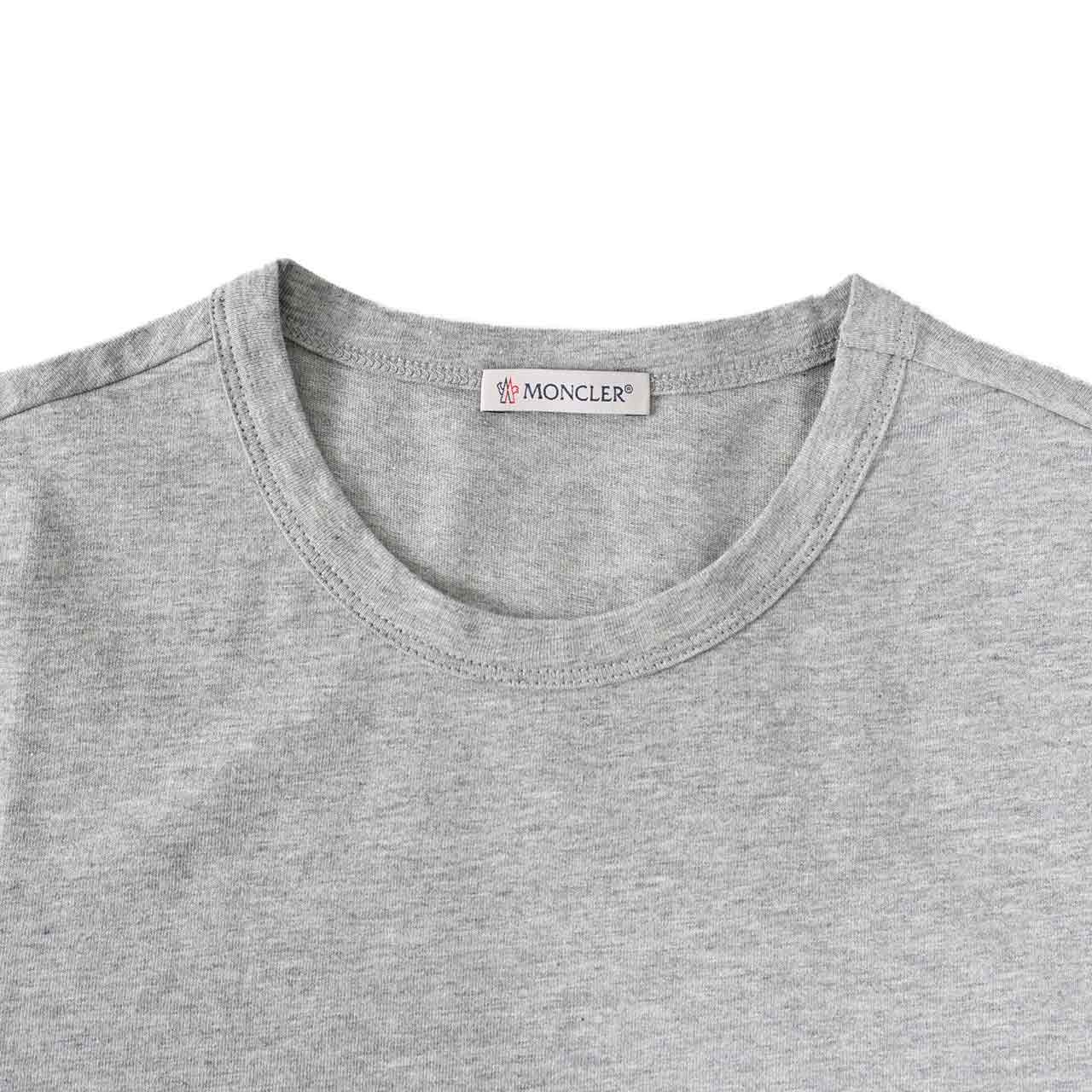 ★モンクレール MONCLER クルーネック半袖Tシャツ 8C01132 8390Y 984 グレー メンズ