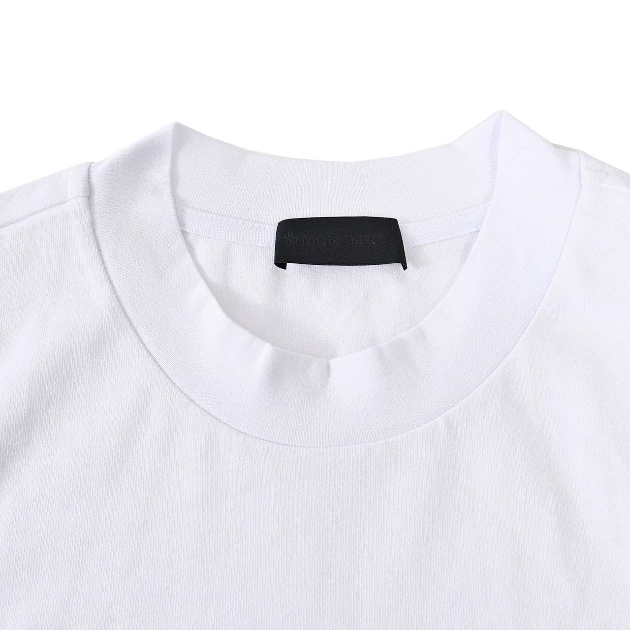 ★モンクレール MONCLER クルーネック半袖Tシャツ 8C01152 8390Y 001 ホワイト メンズ