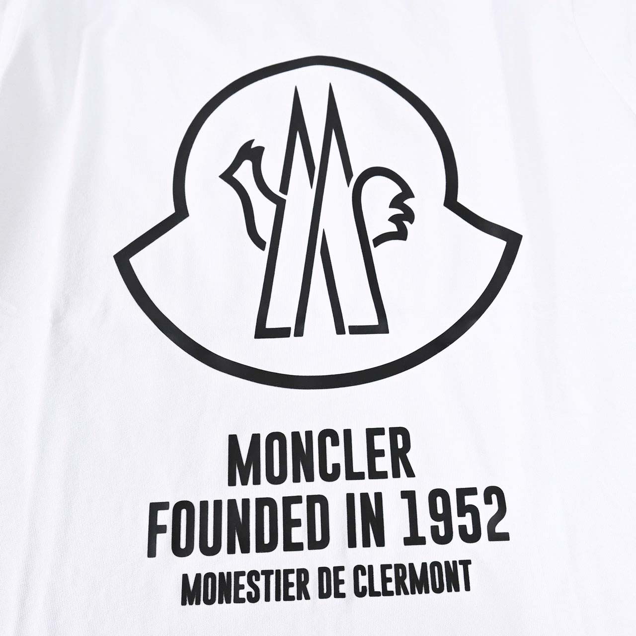 ★モンクレール MONCLER クルーネック半袖Tシャツ 8C01152 8390Y 001 ホワイト メンズ