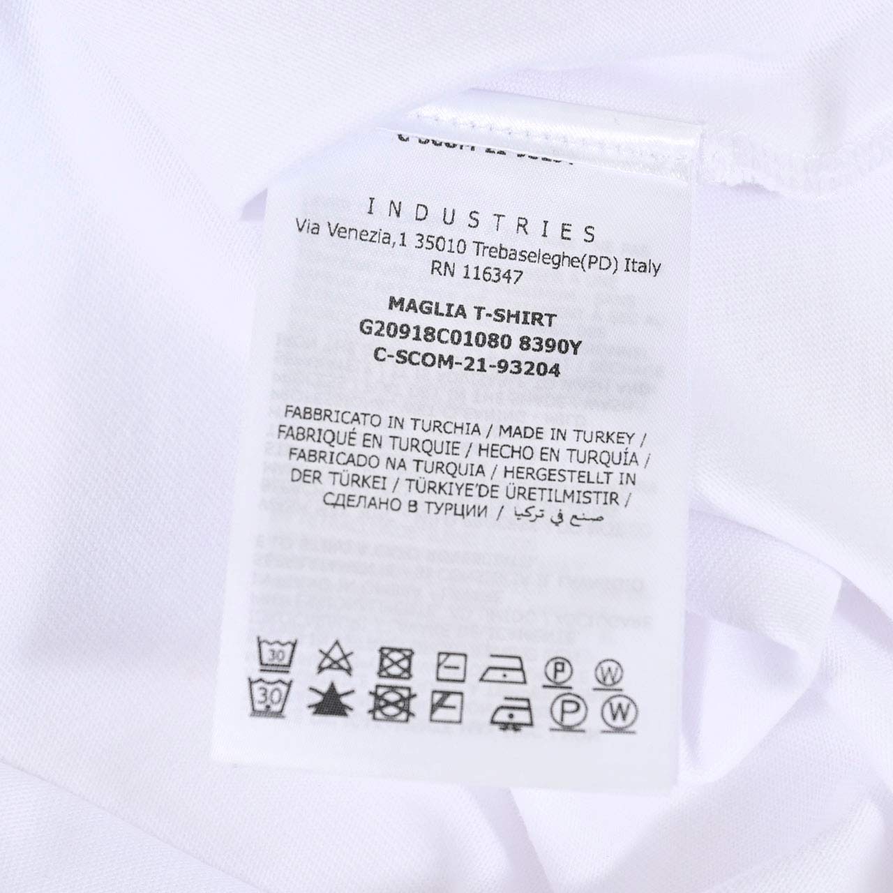 ★モンクレール MONCLER クルーネック半袖Tシャツ 8C01080 8390Y 001 ホワイト 年秋冬 メンズ