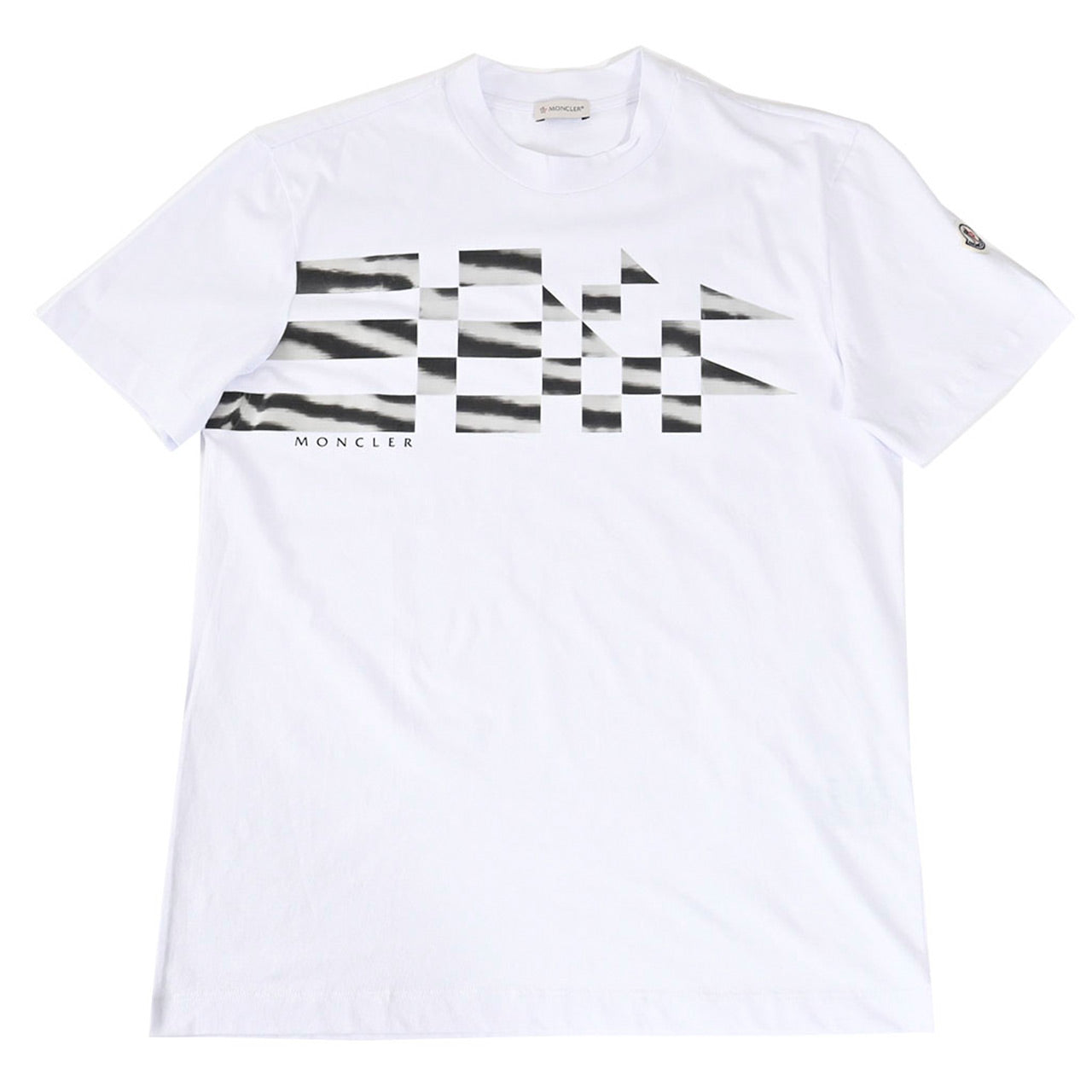 ★モンクレール MONCLER クルーネック半袖Tシャツ 8C00170 829H8 001 ホワイト メンズ