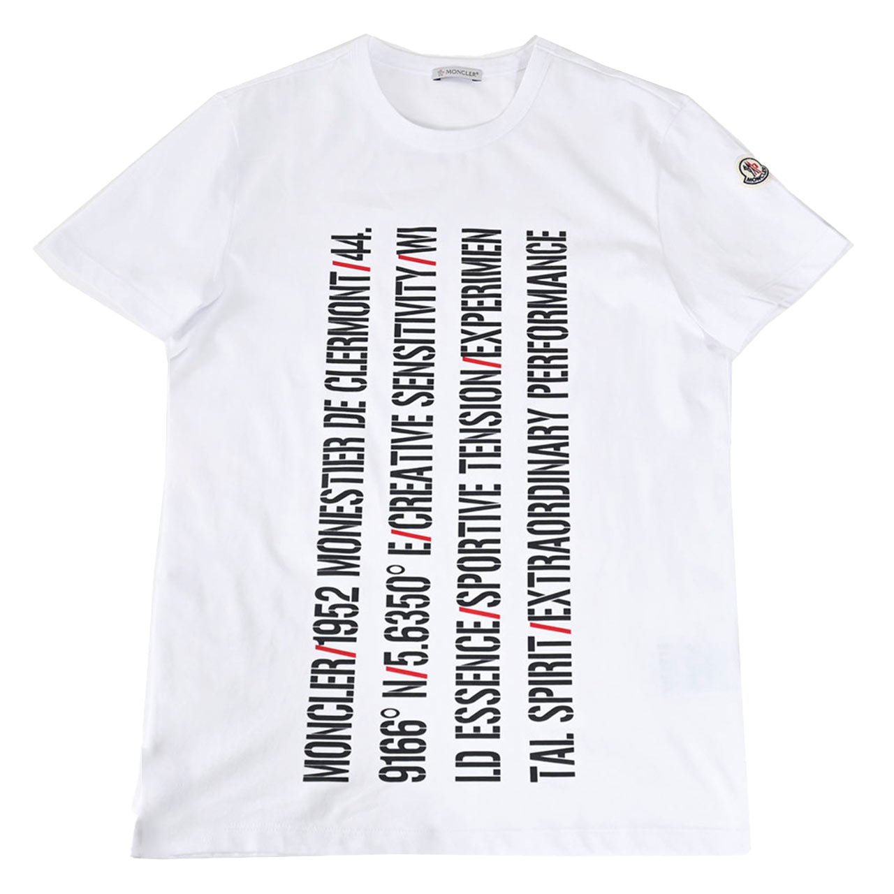★モンクレール MONCLER クルーネック半袖Tシャツ 8C00154 829H8 001 ホワイト メンズ