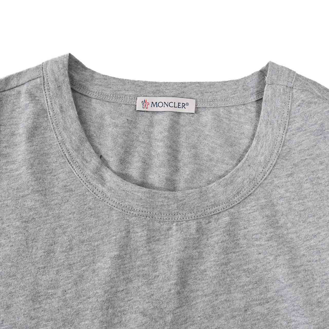 ★モンクレール MONCLER クルーネック半袖Tシャツ 8C01172 8390Y 984 グレー メンズ