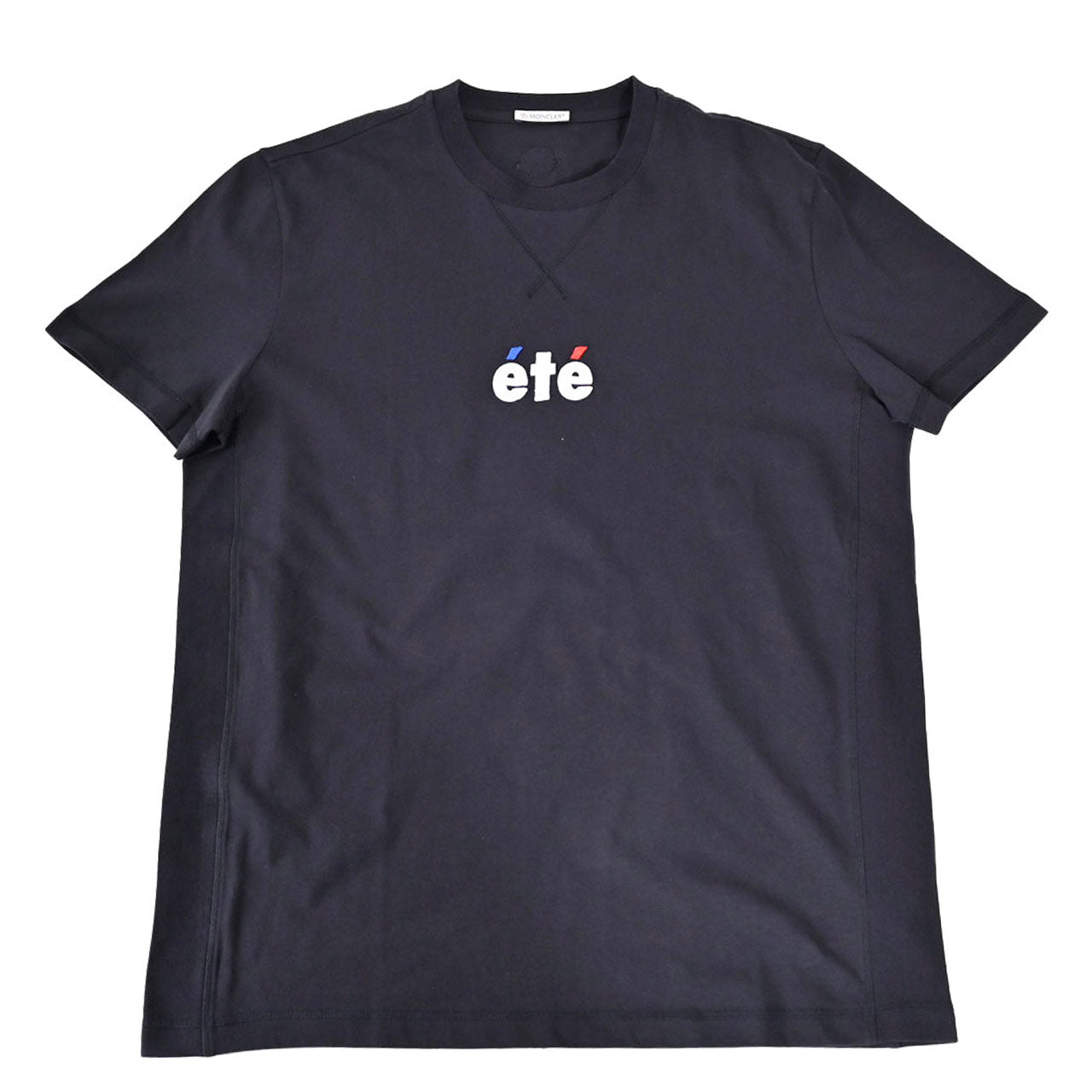 ★モンクレール MONCLER クルーネック半袖Tシャツ 8C01136 8390Y 773 ネイビー メンズ