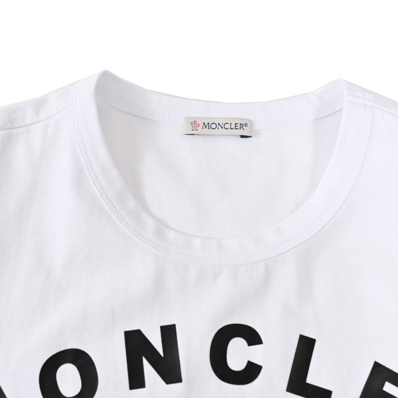 ★モンクレール MONCLER クルーネック半袖Tシャツ 8C00144 829H8 001 ホワイト メンズ
