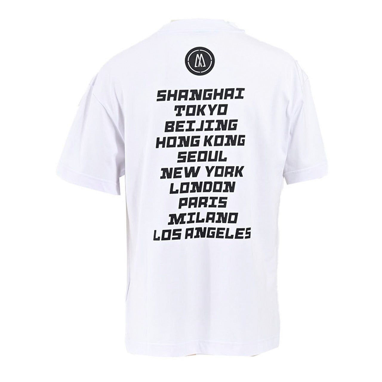 ★モンクレール MONCLER クルーネック半袖Tシャツ 8C01084 8390Y 001 ホワイト メンズ
