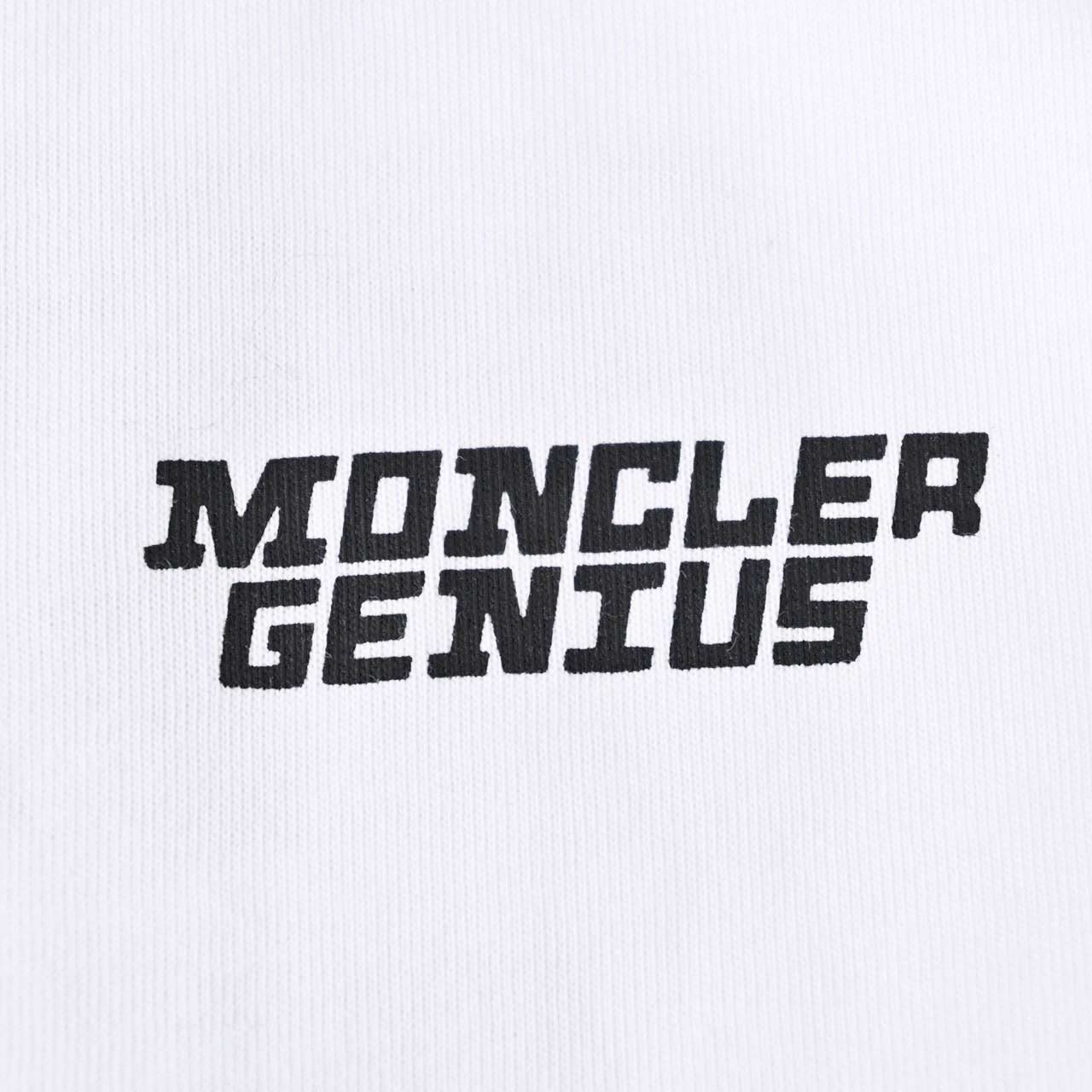 ★モンクレール MONCLER クルーネック半袖Tシャツ 8C01084 8390Y 001 ホワイト メンズ