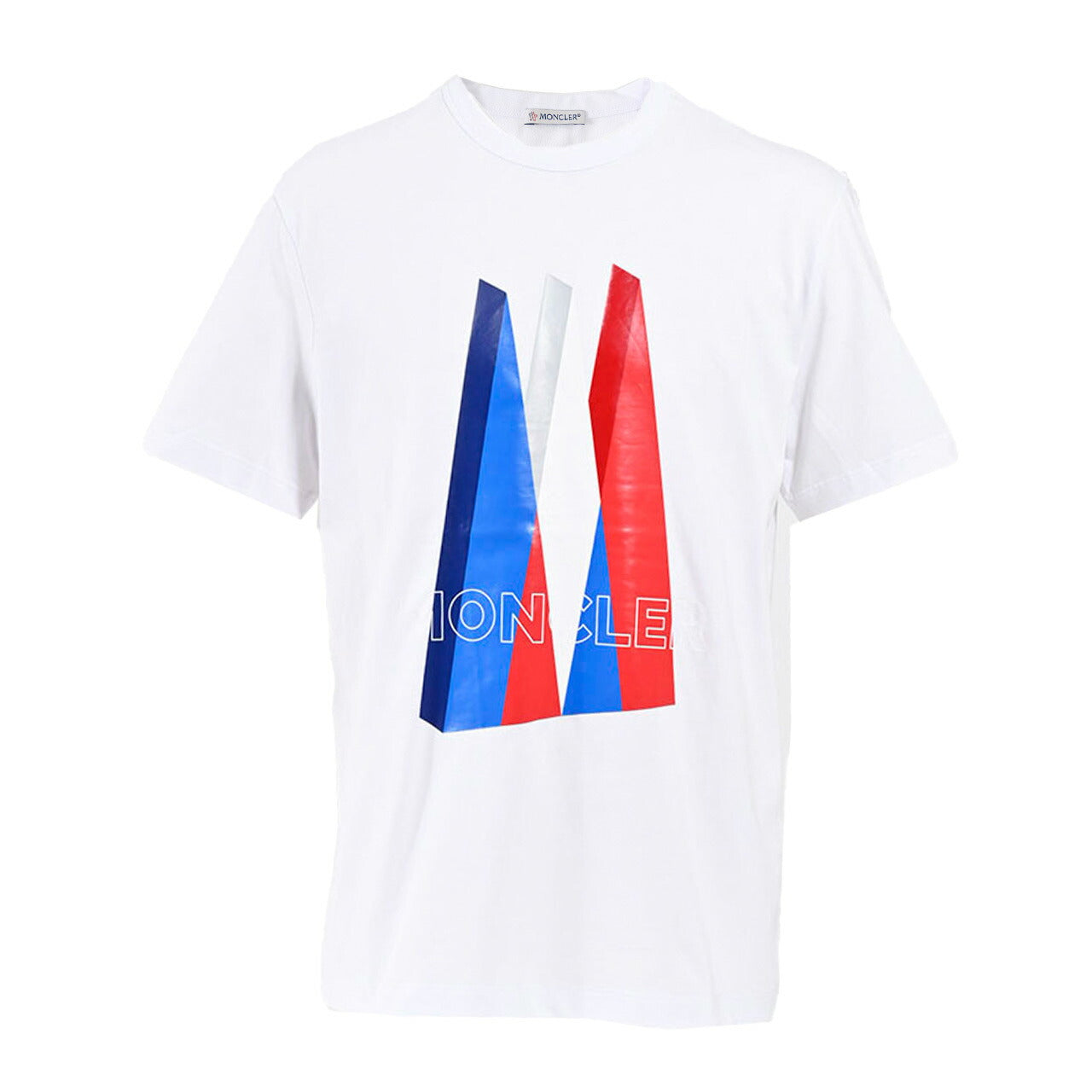 ★モンクレール MONCLER クルーネック半袖Tシャツ 8C01148 8390Y 001 ホワイト 年秋冬 メンズ