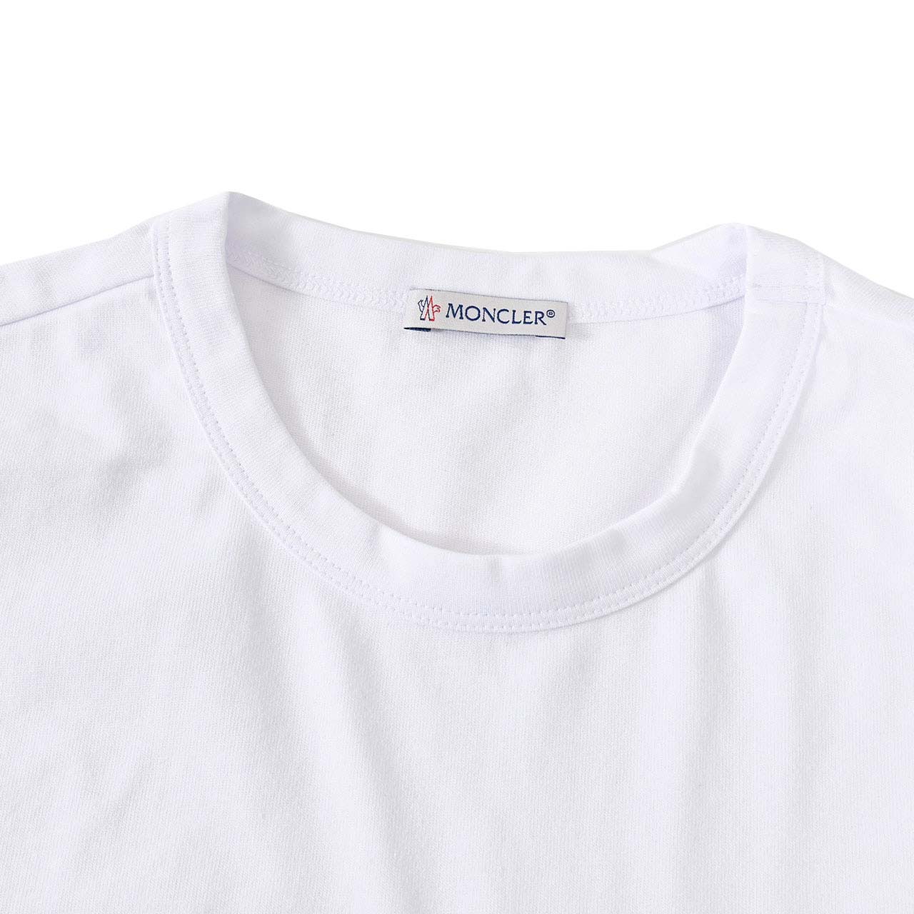 ★モンクレール MONCLER クルーネック半袖Tシャツ 8C01148 8390Y 001 ホワイト 年秋冬 メンズ