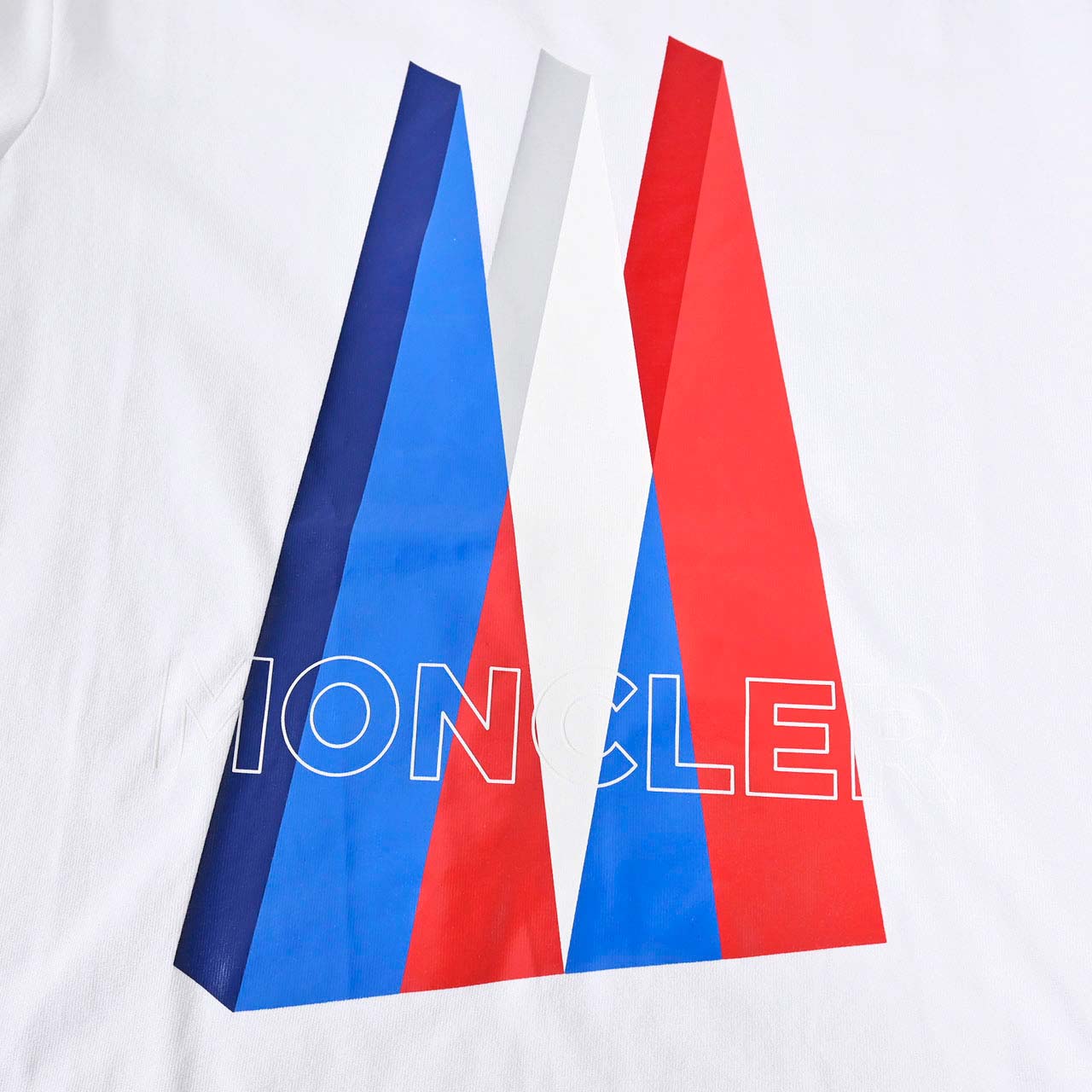 ★モンクレール MONCLER クルーネック半袖Tシャツ 8C01148 8390Y 001 ホワイト 年秋冬 メンズ