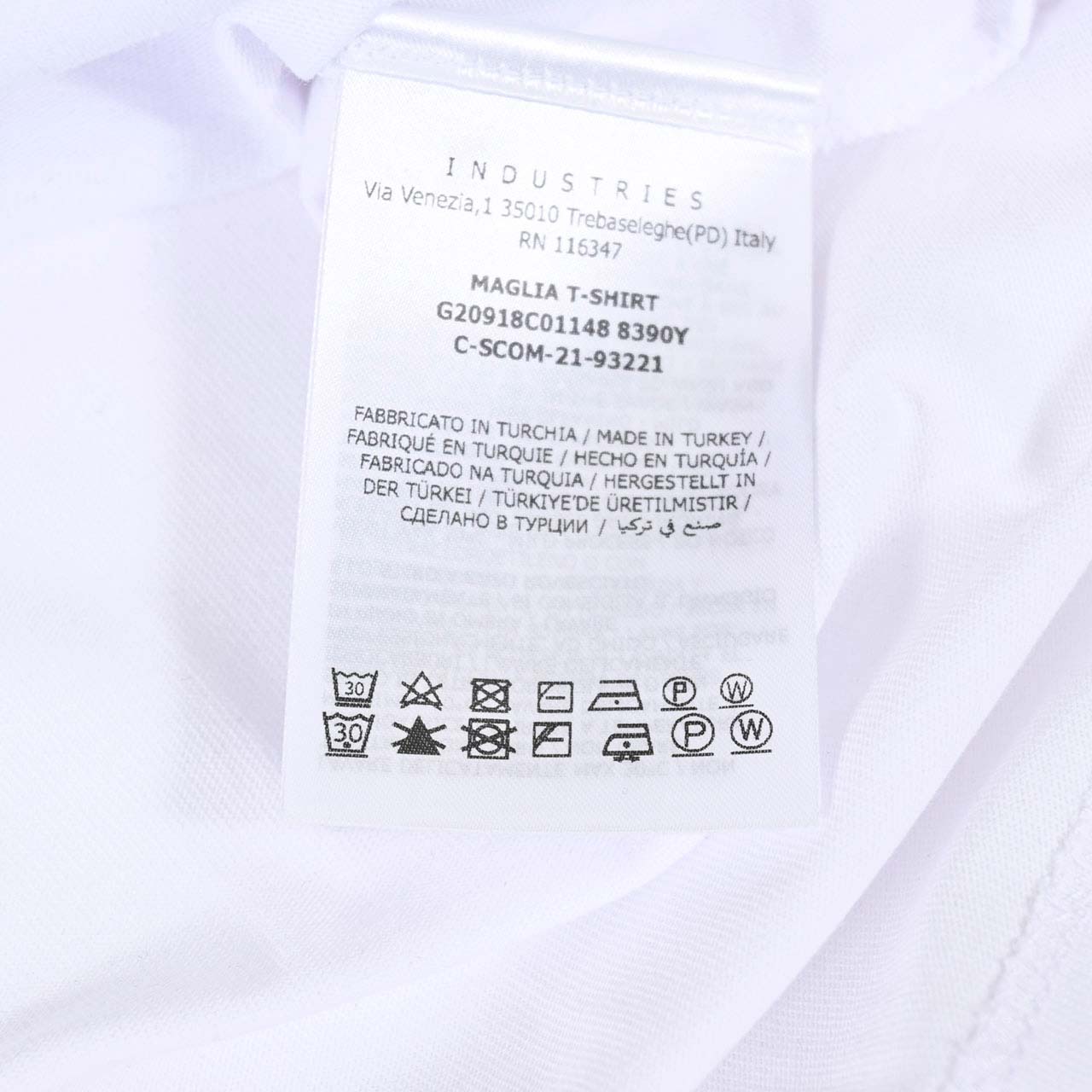 ★モンクレール MONCLER クルーネック半袖Tシャツ 8C01148 8390Y 001 ホワイト 年秋冬 メンズ