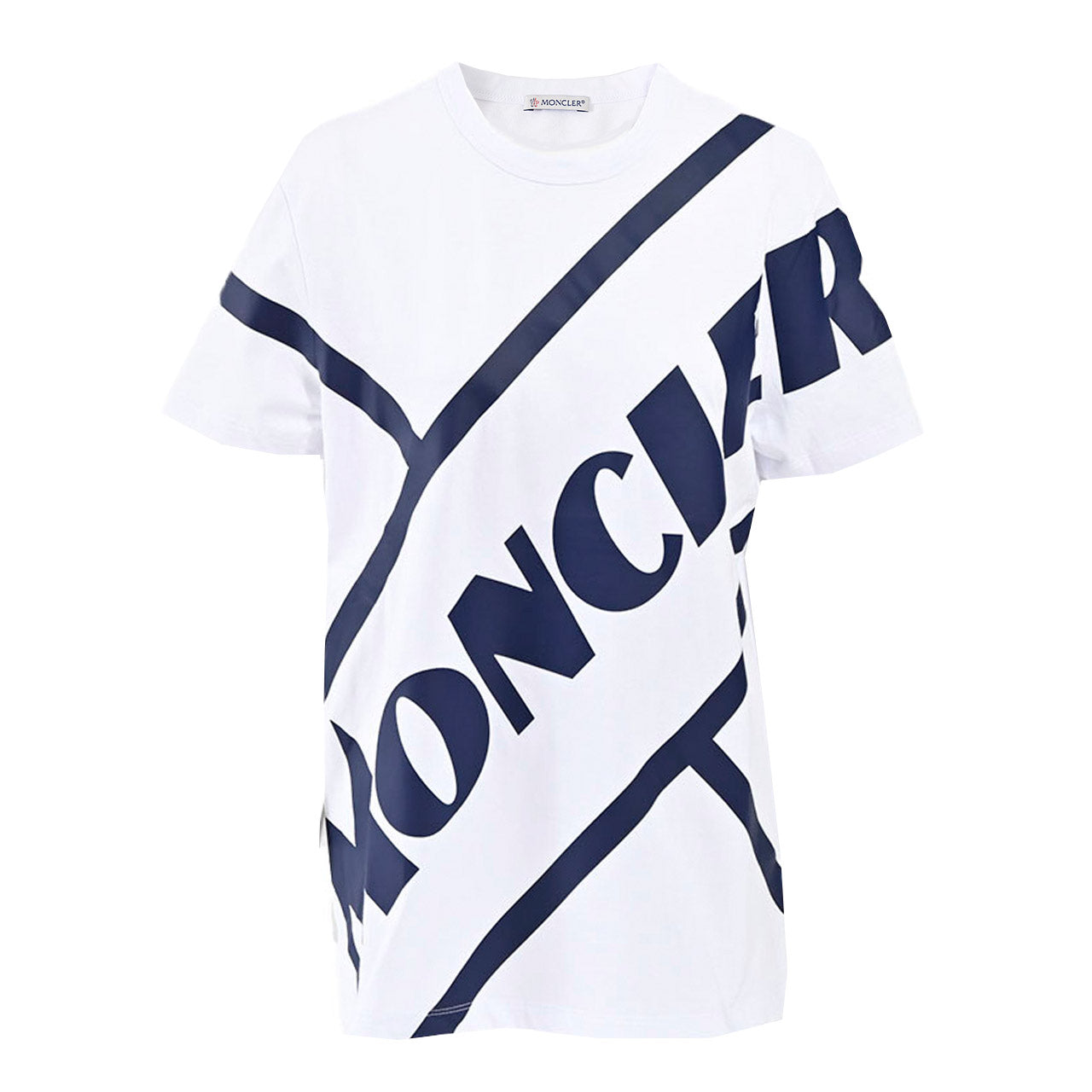 ★モンクレール MONCLER クルーネック半袖Tシャツ 8C00148 829H8 001 ホワイト レディース