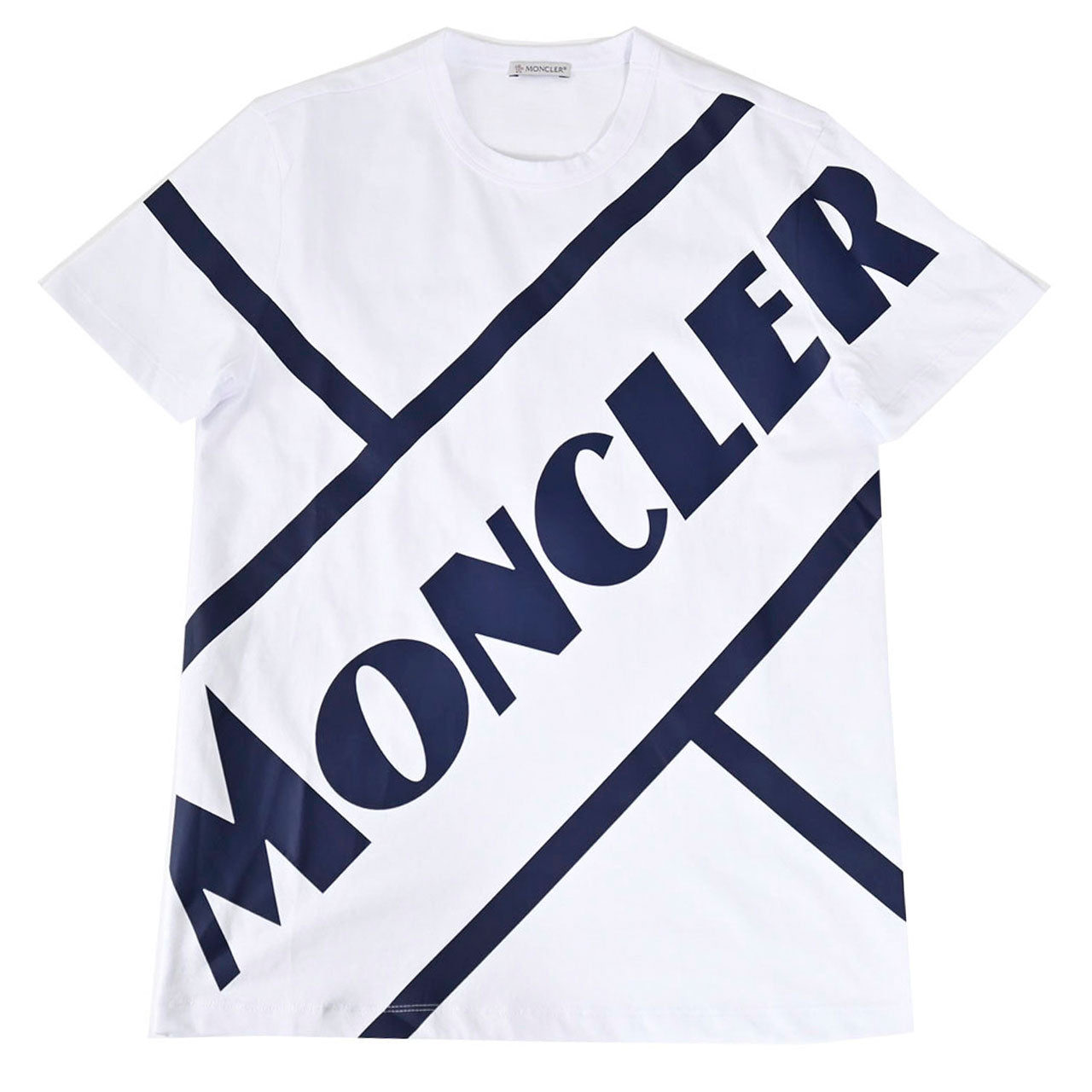 ★モンクレール MONCLER クルーネック半袖Tシャツ 8C00148 829H8 001 ホワイト レディース