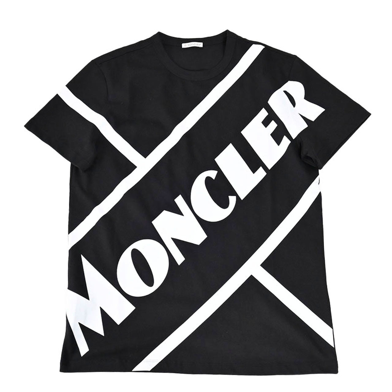 ★モンクレール MONCLER クルーネック半袖Tシャツ 8C00148 829H8 999 ブラック レディース